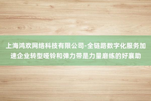 上海鸿欢网络科技有限公司-全链路数字化服务加速企业转型哑铃和弹力带是力量磨练的好襄助